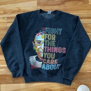 RBG rights Multicolor Graphic Crewneck Sweater